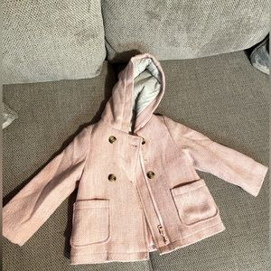 Light pink woven coat